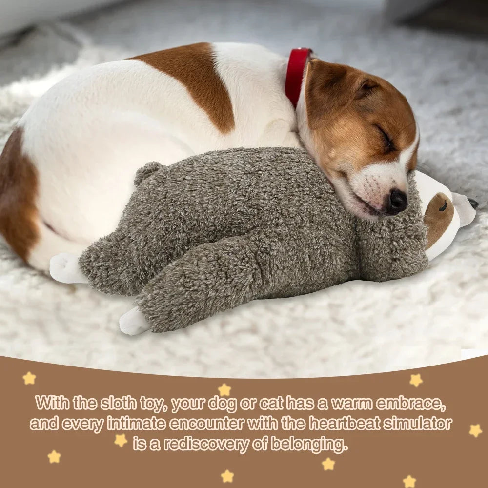 Peluche apaisante battement de cœur pour chien- Anti-stress & sommeil.