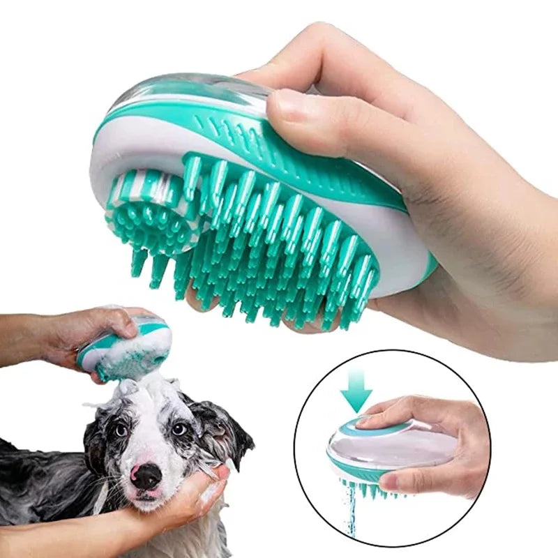 Brosse 2 en 1 shampoing et massage Zen pour Chien. Nettoyage en profondeur & Relaxation