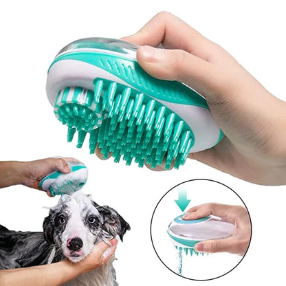 Brosse 2 en 1 shampoing et massage Zen pour Chien. Nettoyage en profondeur & Relaxation