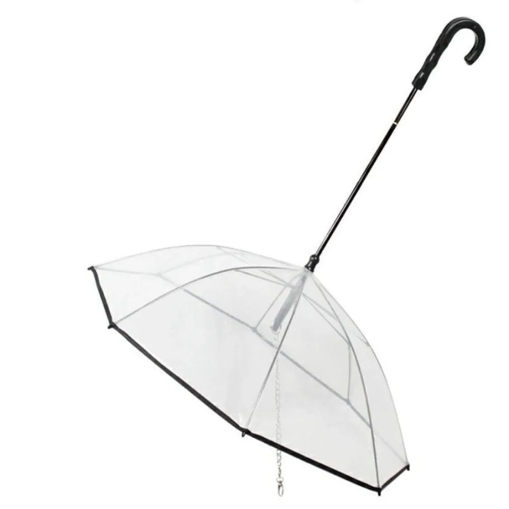 Parapluie pour chien transparent- Promenade au sec par tous les temps.