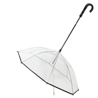 Parapluie pour chien transparent- Promenade au sec par tous les temps.
