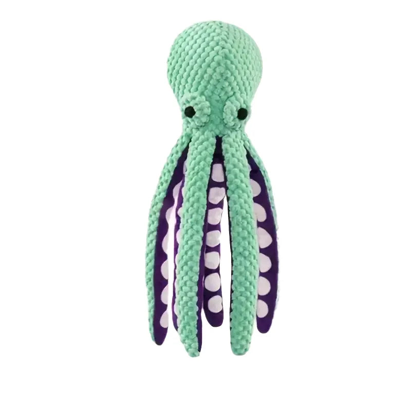 Peluche interactive pieuvre pour chien- Jouet sonore & anti-ennui