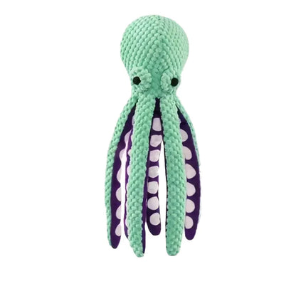 Peluche interactive pieuvre pour chien- Jouet sonore & anti-ennui