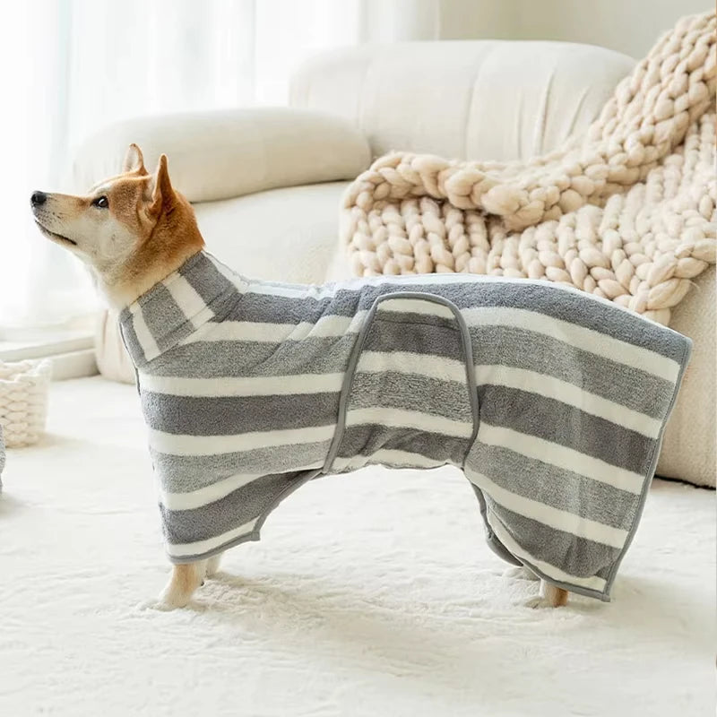 Peignoir absorbant pour chien- Séchage rapide